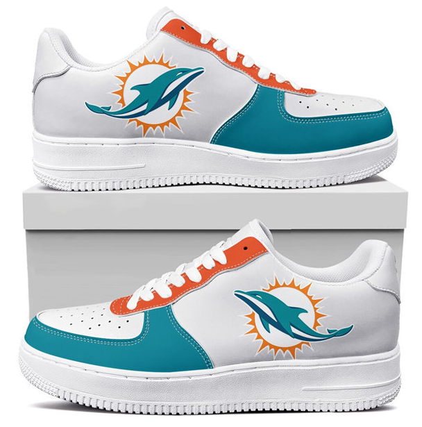 Men's Miami Dolphins Air Force 1 Sneakers 002